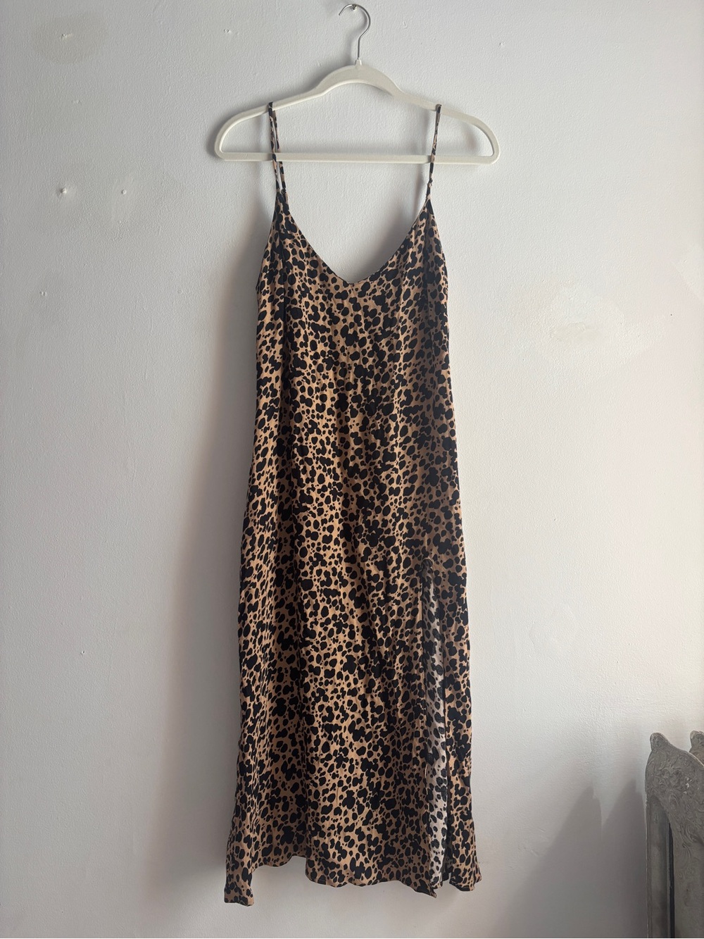 Reformation Leopard-Print Side Slit Dress